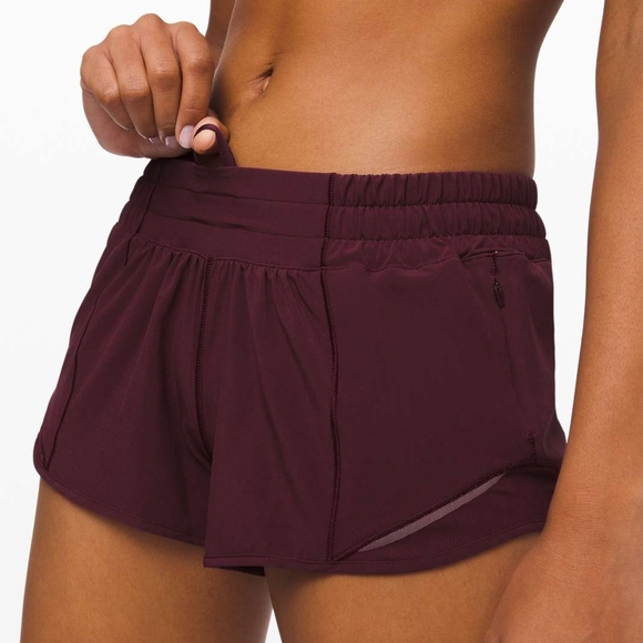 Lululemon Athletica Dark Red Athletic Shorts Cassis EUC size 4 - Picture 6 of 9